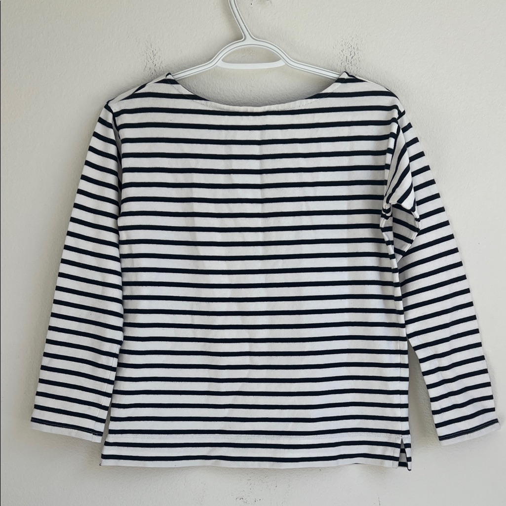 Everlane Long Sleeve Striped Sweater Navy And White
